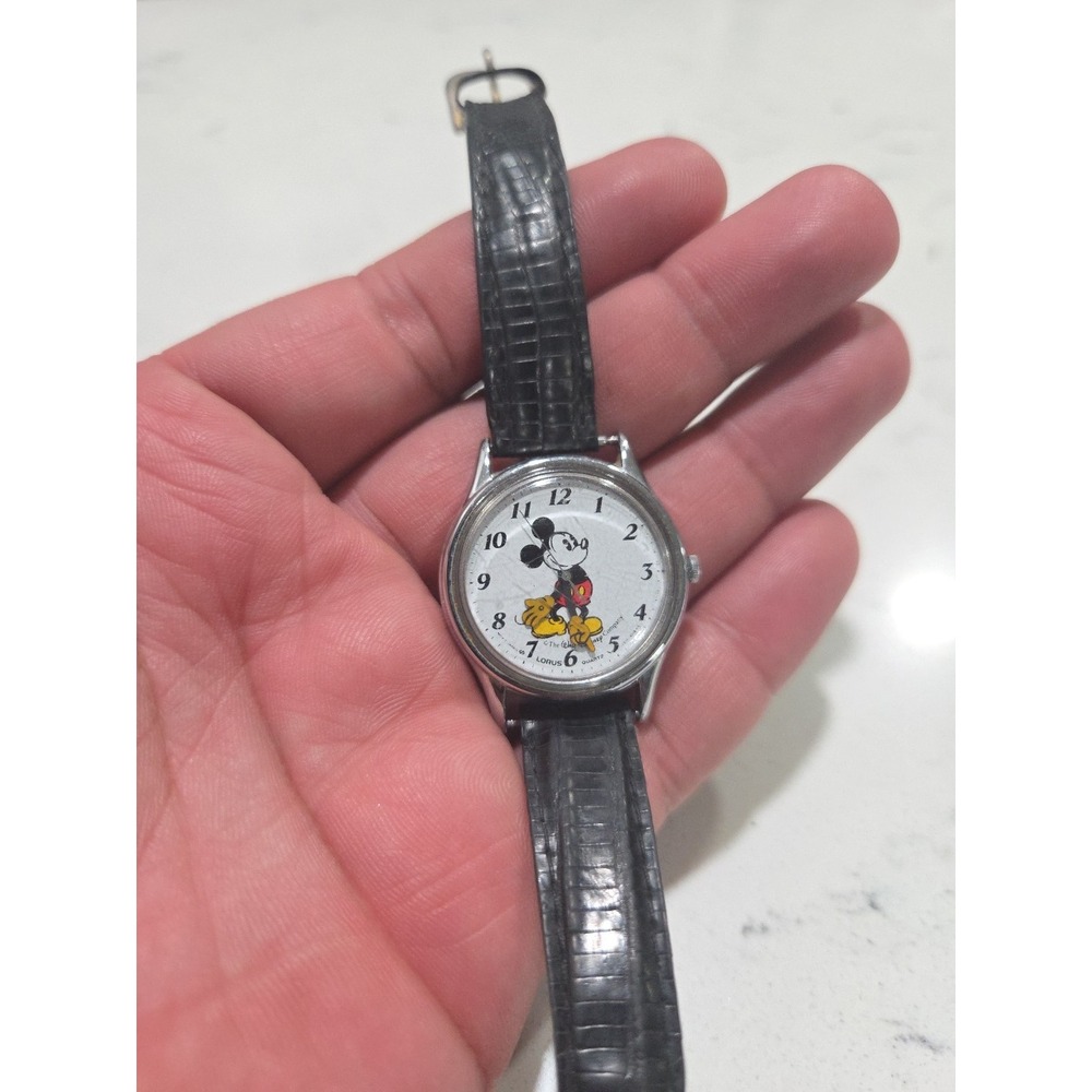 Vintage Lorus Boys Watch 29mm Mickey Mouse Disney White Dial V515-6000